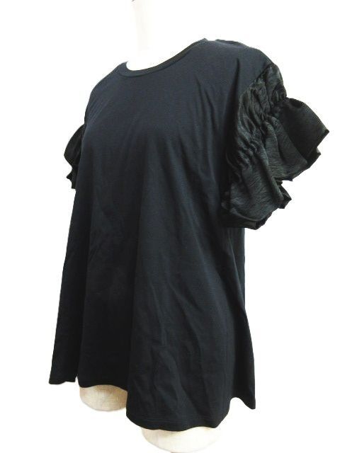 【極美品】 LANVIN ランバンコレクション Vネックカットソー フリル M ランダムフリルカットソー|LANVIN en Bleu | LANVIN en Bleu