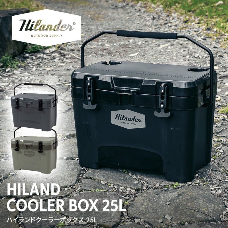 Hilander ハイランダー ハイランドクーラーボックス 25L 1年保証 ブラック 25L