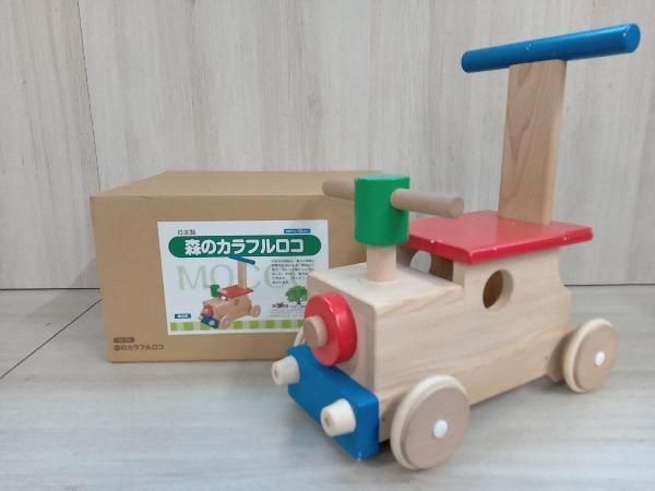 森のカラフルロコ  W-86  手押し  乗用玩具  天然木  日本製  平和工業