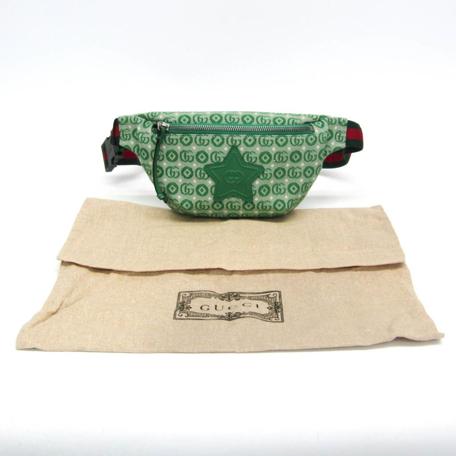 グッチ Gucci インターロッキングG チルドレンズ ベルトバッグ 502095 ボーイズ ガールズ キャンバス ウエストバッグ グリーン