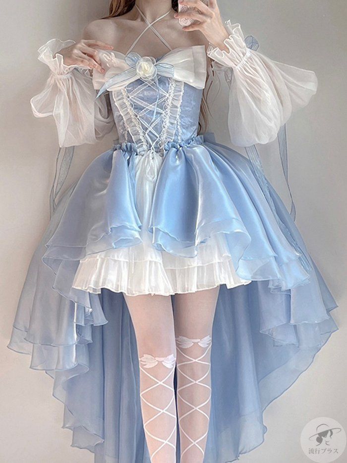 ワンピース ロリータ Lolita ロリータ服 衣装 洋服 ゴシック ゴスロリ プリンセス お嬢様 レディース 主婦 OL ワンピース ジャンパースカート パーティードレス デート ファション コスプレ Cosplay xzdsqmn