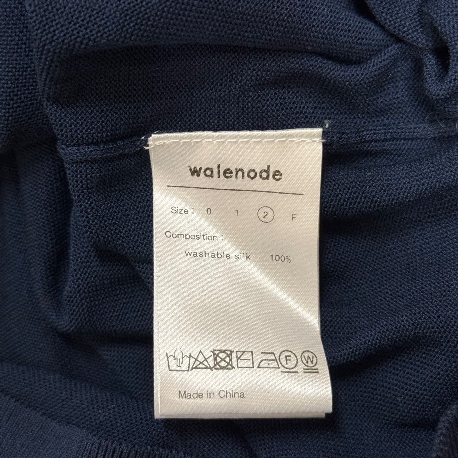 参考上代33000円 未使用品 walenode WASHABLE SILK HALF TEE