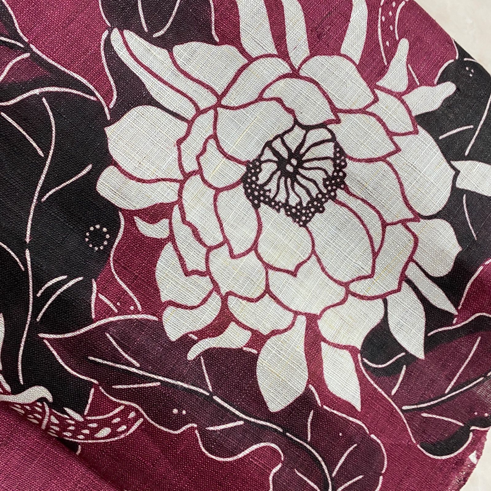 新品 お仕立て付き 単衣 夏向き 麻栗山吉三郎 九寸帯 名古屋帯 obx155 新品 お仕立て付き 単衣夏向き 麻 栗山吉三郎作 九寸帯 月下美人 赤紫