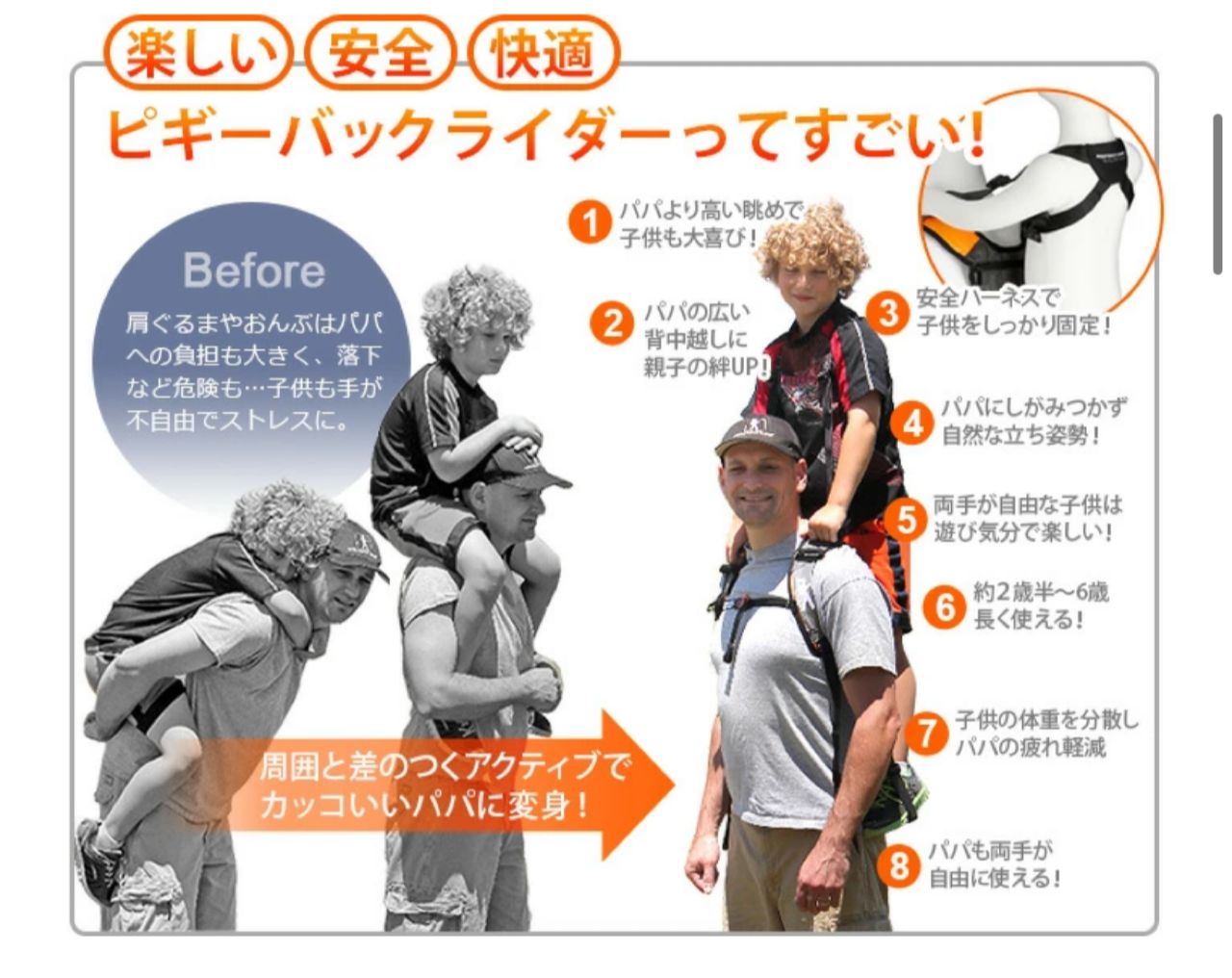 PIGGYBACK RIDER ピギーパックライダー　美品　抱っこ紐　おんぶ紐 楽天市場】送料無料 おんぶ紐 簡単 おんぶひも ピギーバック