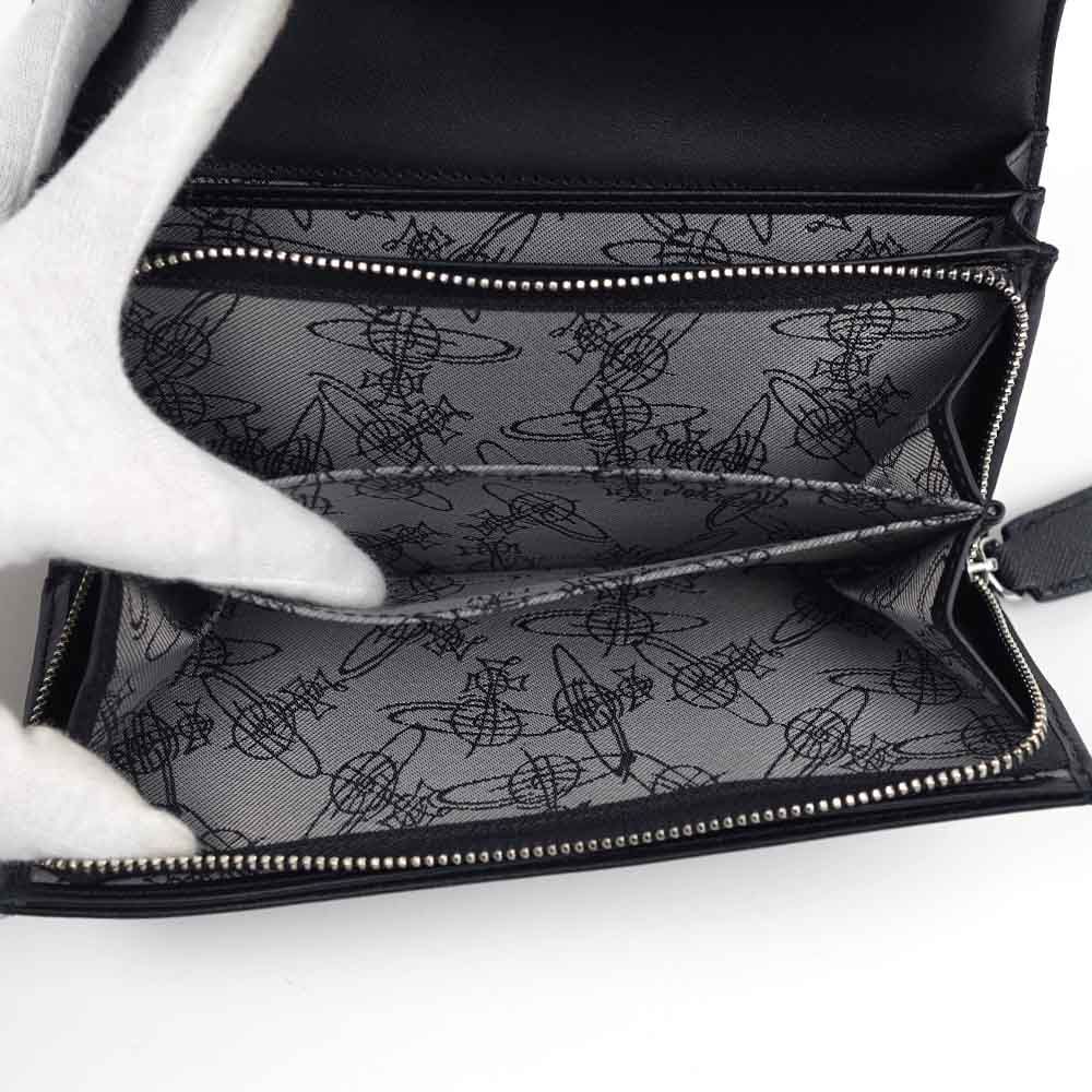 ヴィヴィアンウエストウッド 財布 長財布 二つ折り財布 ブラック