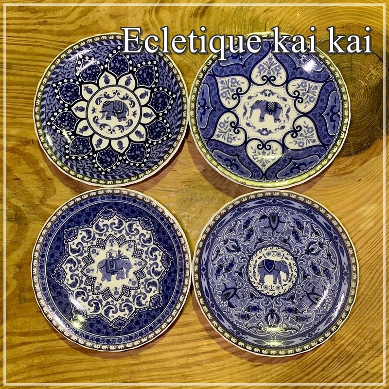 Eclectique kai kai エクレティックカイカイ 象 プレート 4枚セット