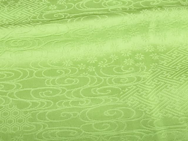 平和屋着物○上質な色無地 千歳緑色 正絹 逸品 DAAY2484op