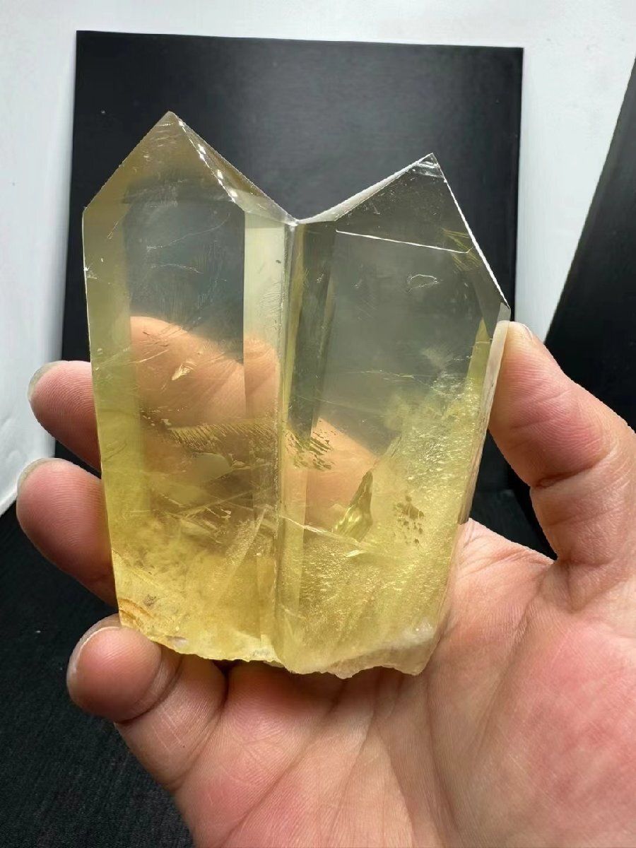 AAAAAAA級【金運UP】☆天然シトリン六角柱B0405/YS/1002/190C