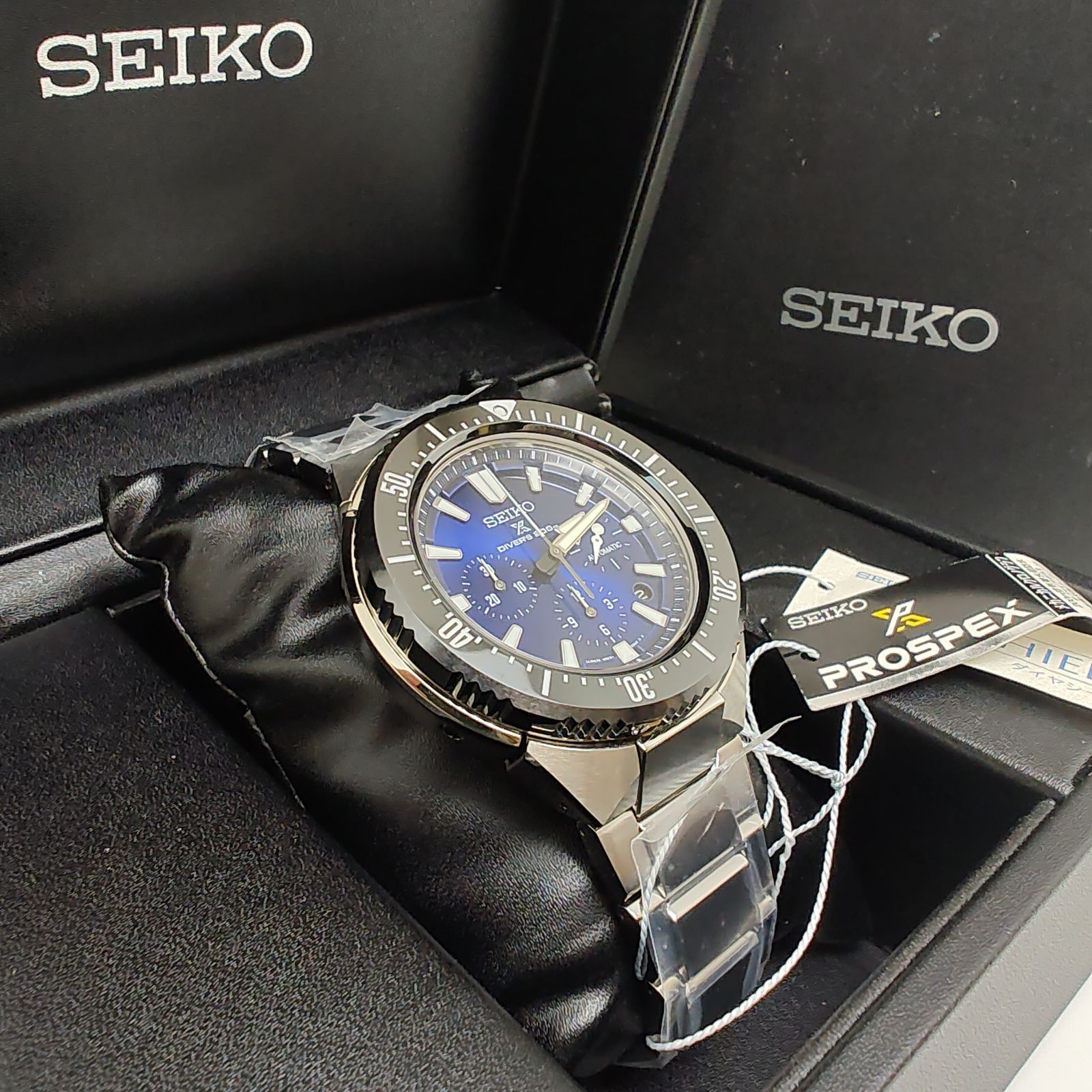 新品同様】SEIKO PROSPEX トランスオーシャン ライジングウェーブ コラボ 自動巻き AUTOMATIC クロノグラフ セイコー プロスペックス  SBEC003 8R49-00A 腕時計 - メルカリ