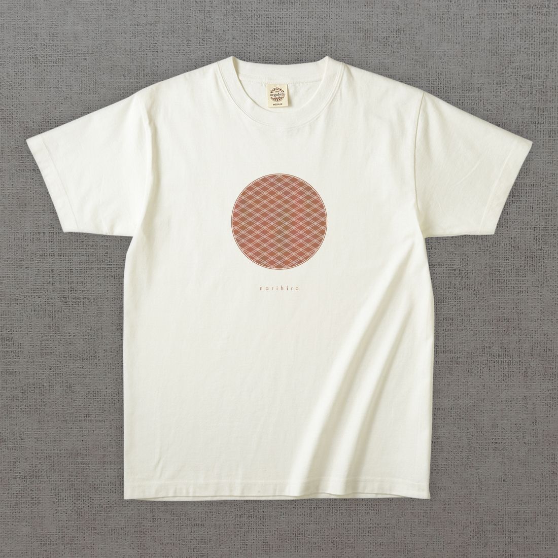 和柄Tシャツ　業平格子 -彩・円-