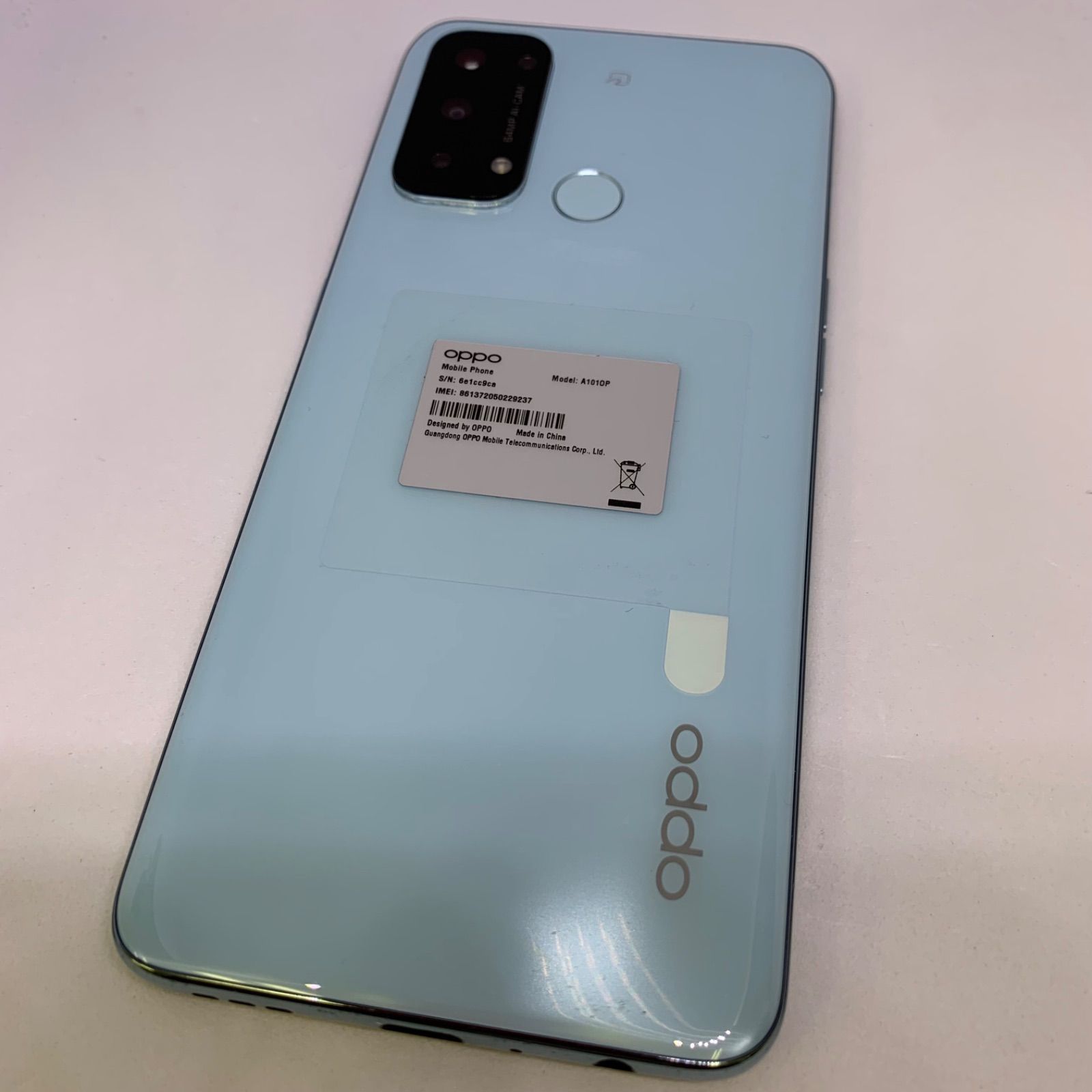 OPPO アウトレット Reno5 A 128GB ブルー Softbank SIMフリー A1010P