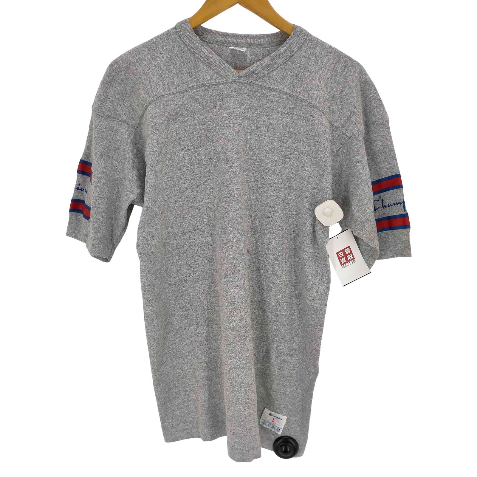 80s 無地Vネック　チャンピオン トリコタグ Tシャツ L 80s 無地Vネック チャンピオン トリコタグ Tシャツ L