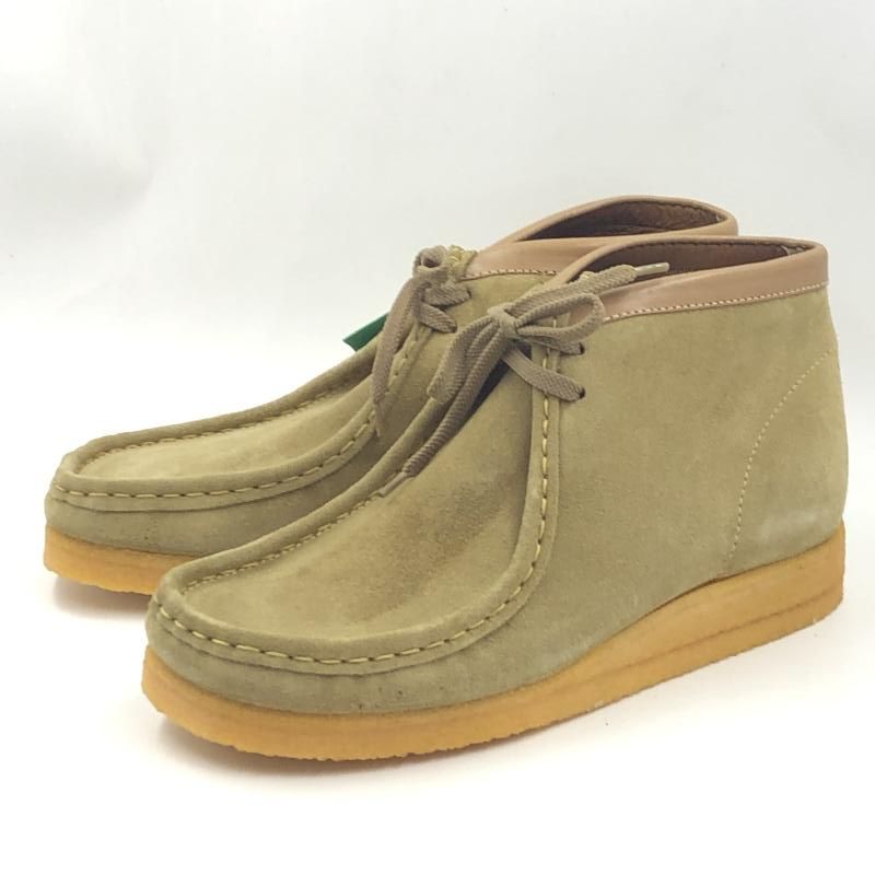中古】Clarks 98年アイルランド製 ワラビーブーツ ハイカット ベージュ