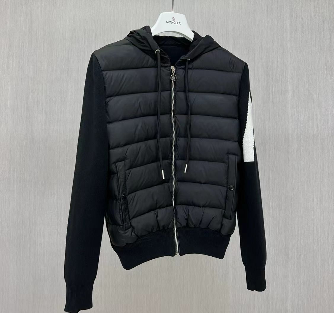 新品未使用 MONCLER モンクレール ハイブリッドダウンニットパーカージャケット 最後の数着、早い方が勝ち - メルカリ