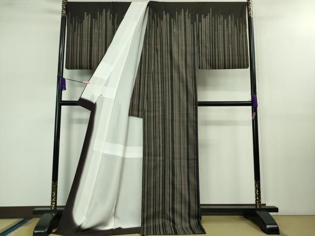 平和屋本店 上 本場大島紬 ロング丈 9マルキ 摩天楼 マンハッタン 阿多利謹製 京都きもの友禅扱い 証紙付き DZAB0583kh5