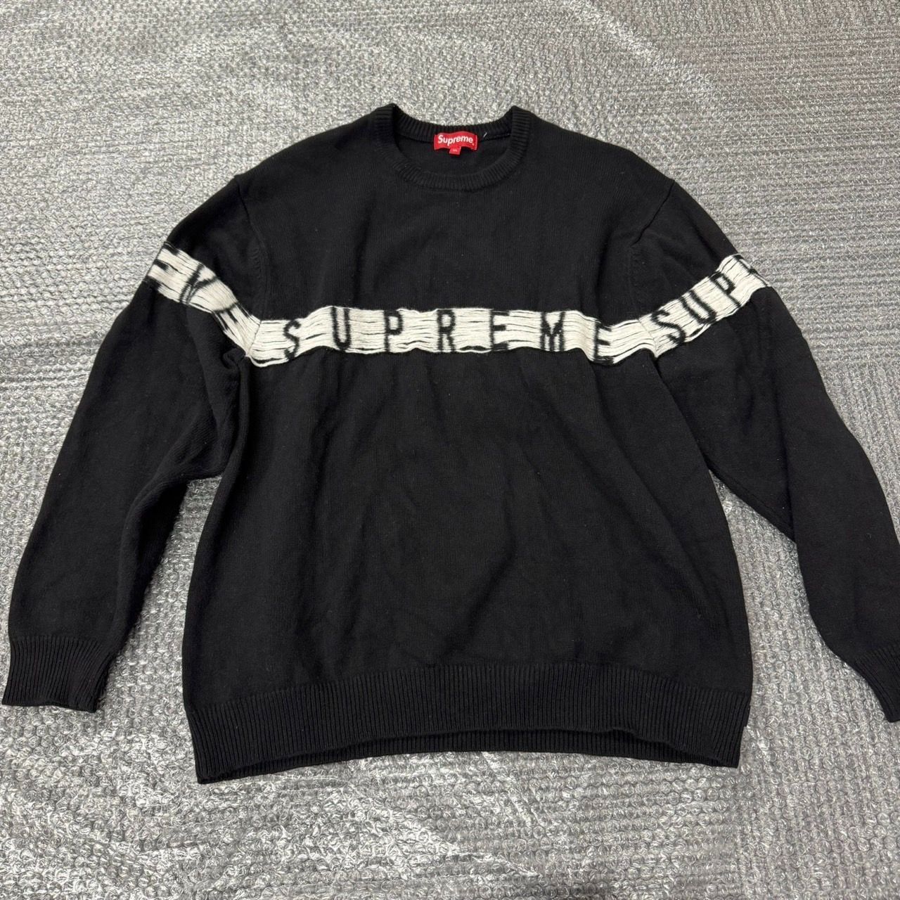 21SS Supreme Inside Out Logo Sweater Wool Black XLサイズ シュプリーム セーター ブラック 中古