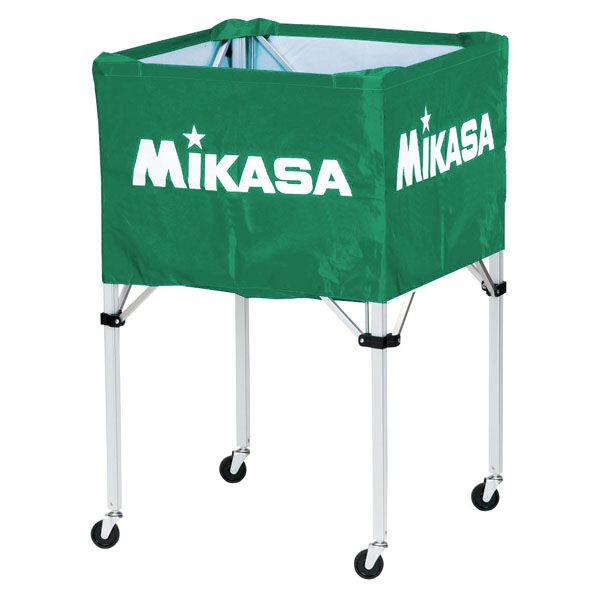 ミカサ MIKASA ワンタッチ式ボールカゴ フレーム 幕体 キャリーケース3点セット 学校 体育 授業 クラブ 部活 BCSPH G グリーン