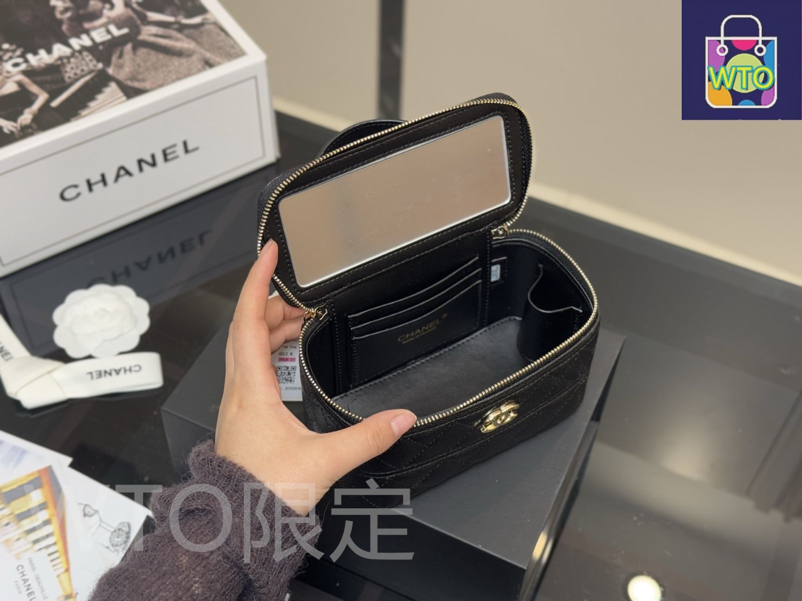 今日WTO】Chanel トランクバッグ / 化粧箱 17×11cm-WTO輸入-PN64