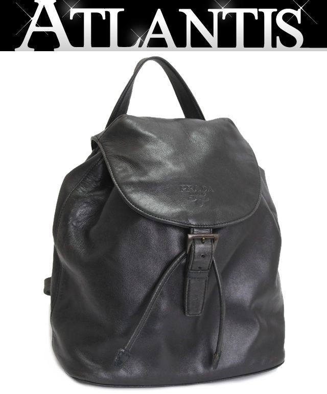 プラダ PRADA バックパック リュック 黒 レザー 70702