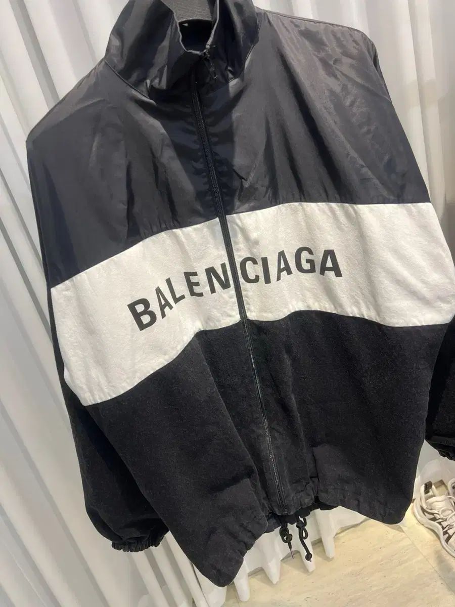 BALENCIAGA(バレンシアガ) ポプリン デニム ウインドブレーカー 34  
