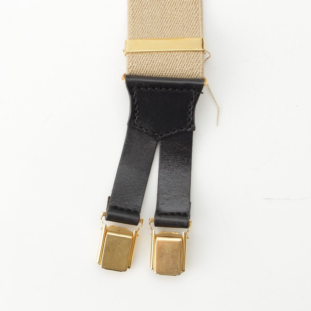 シャネル キャンバス レザー ココマーク ロゴ サスペンダー