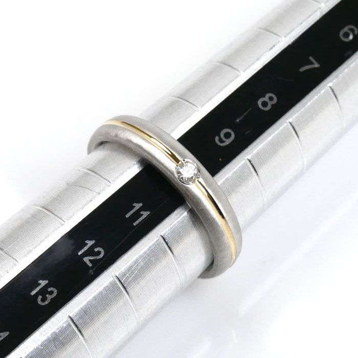 MIKIMOTO ミキモト Pt950プラチナ K18YG イエローゴールド リング  