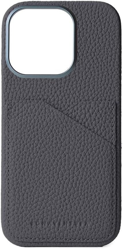 【BONAVENTURA】(for iPhone16Pro)バックカバーケース ボッタラートレザー(シュリンクレザー) [チャコールグレー ] スマホケース ヨーロッパ最高級レザー 本革 プレゼント バレンタイン BPCT16P-CG
