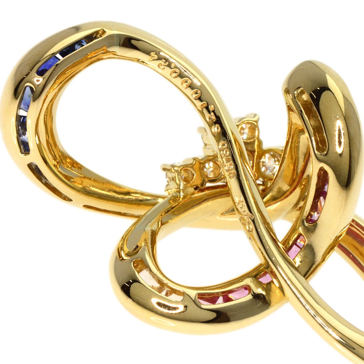 Jeunet ジュネ サファイア ダイヤモンド ペンダントトップ K18YG