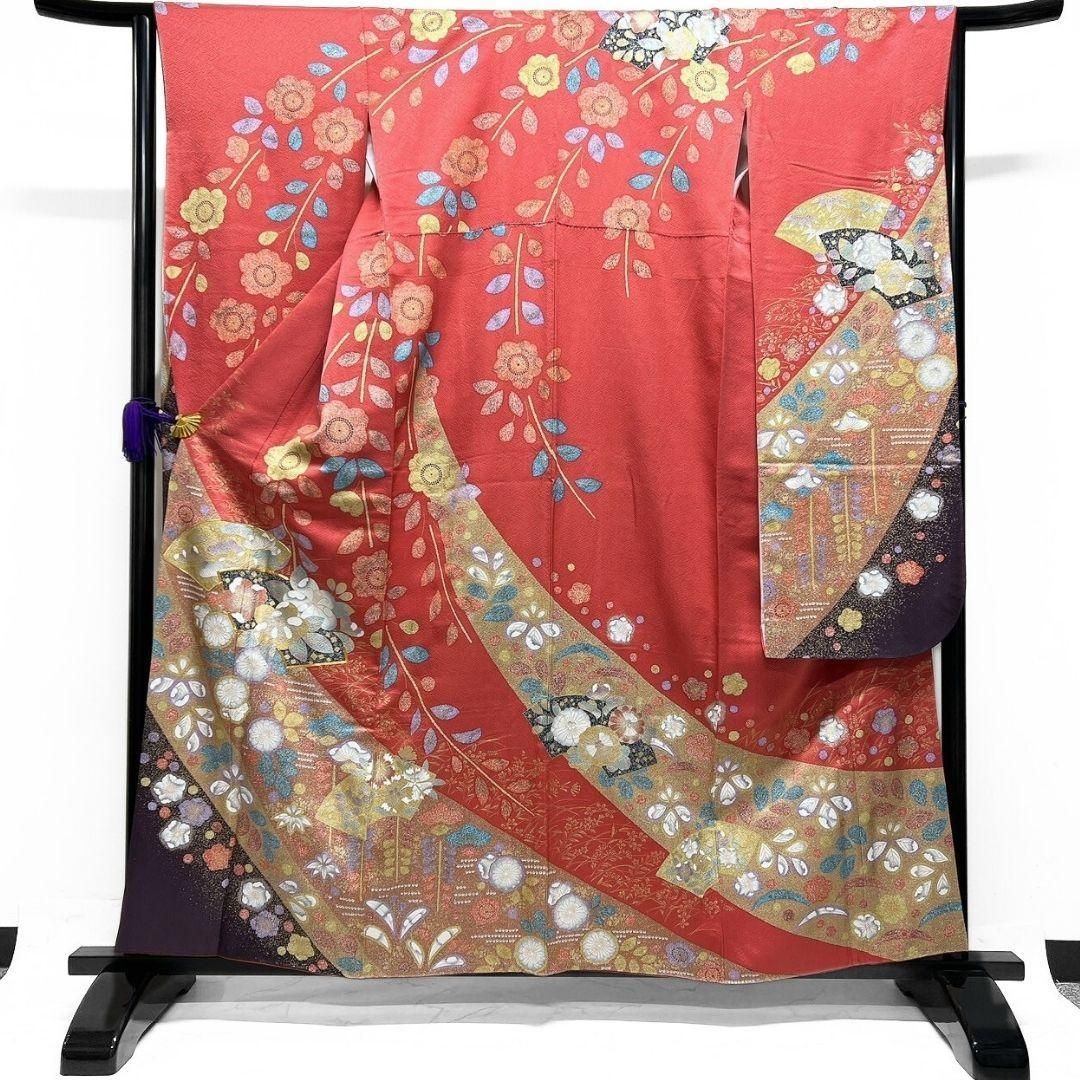 金彩　金駒刺繍　辻ヶ花　振袖　晴れの日　成人式　卒業式　着物　104a p 金彩 金駒刺繍 辻ヶ花 振袖 晴れの日 成人式 卒業式 着物 104a p