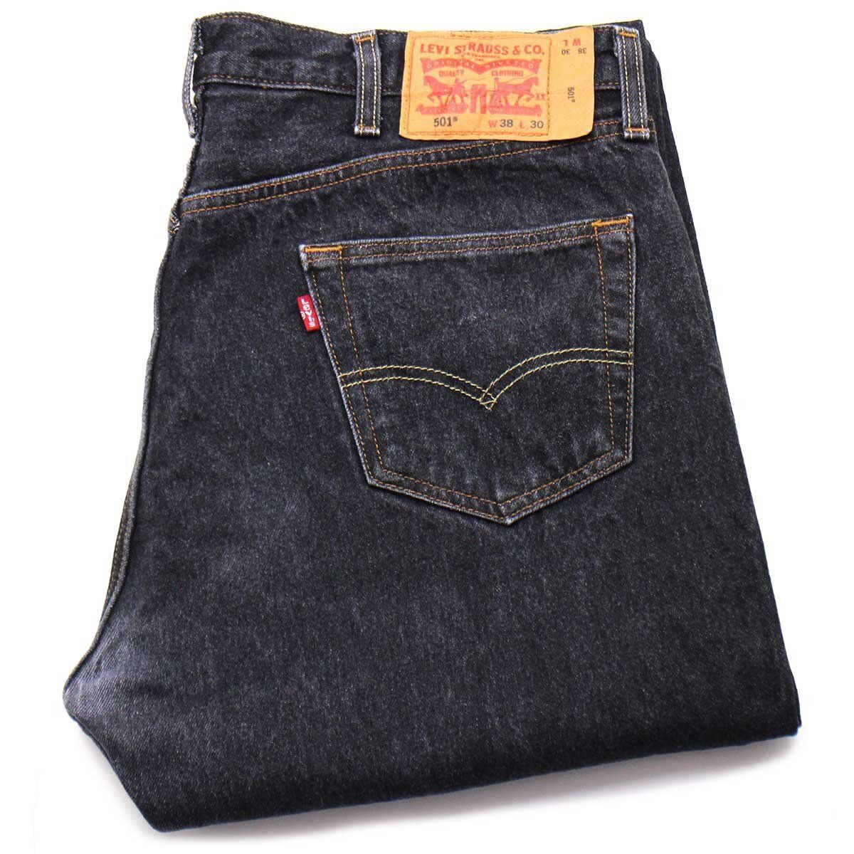 メキシコ製 Levi'sリーバイス 501 先染め ブラック デニムパンツ w38 L30☆SDP3059 ジーンズ ストレート オーバーサイズ  ビッグサイズ - メルカリ