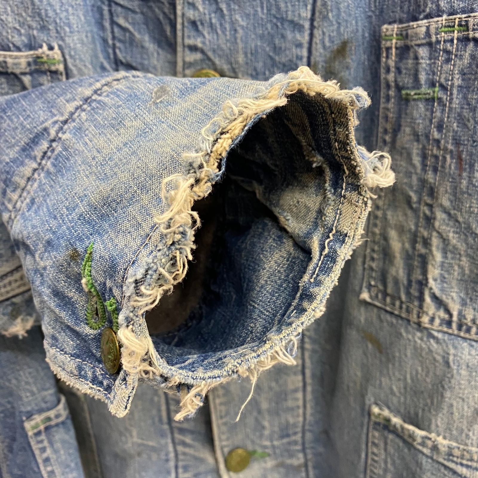 め*は様 USA製 オシュコシュ ビゴッシュ カバーオール コーデュロイ 40 オシュコシュビゴッシュ OSHKOSH B'GOSH ~50's デニムカバーオール 襟