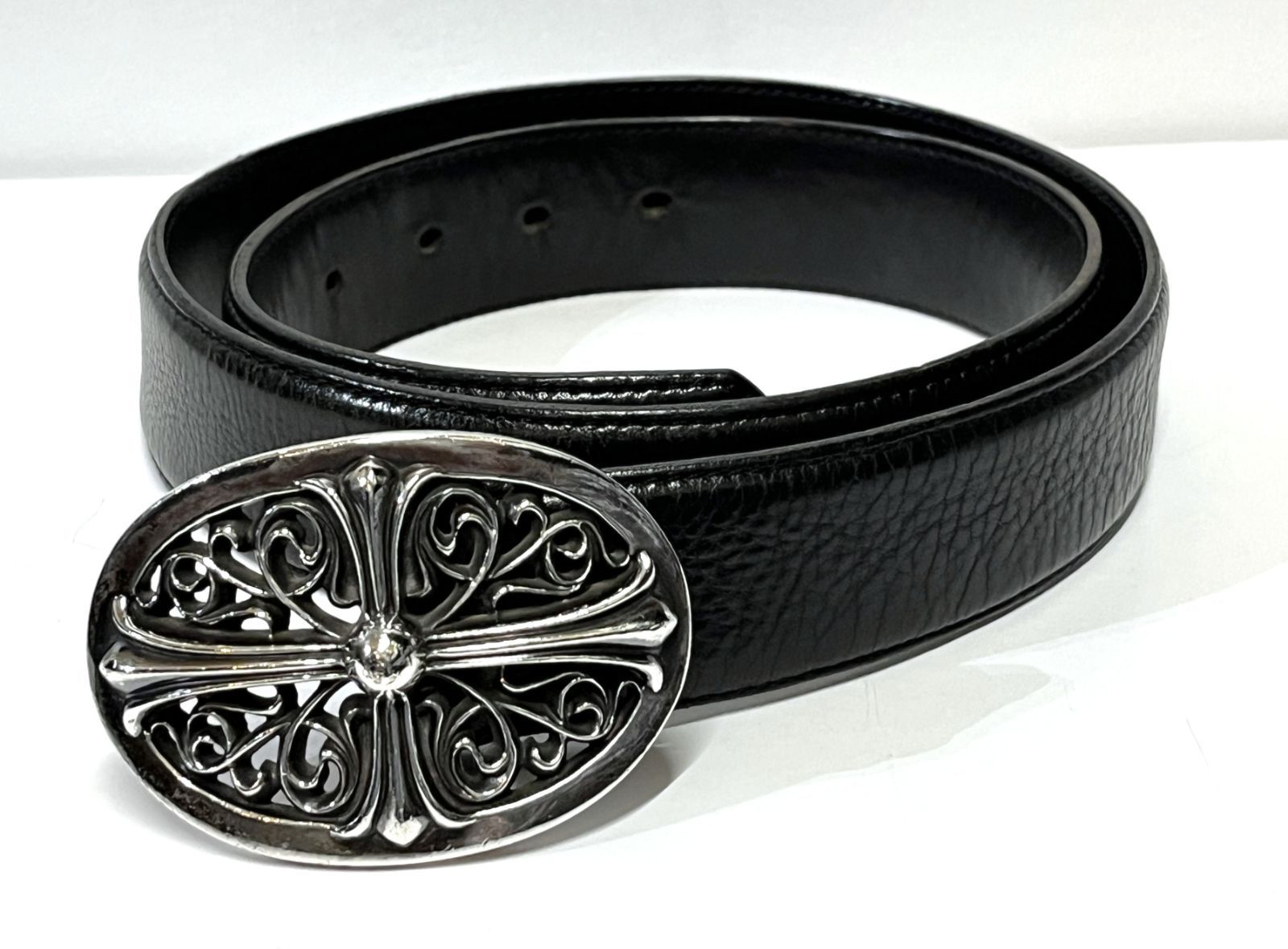 CHROME HEARTS｜クロムハーツ BUCKL OVAL CROSS1.5 | 1.5クラシック オーバルクロス バックル レザーベルト オールド