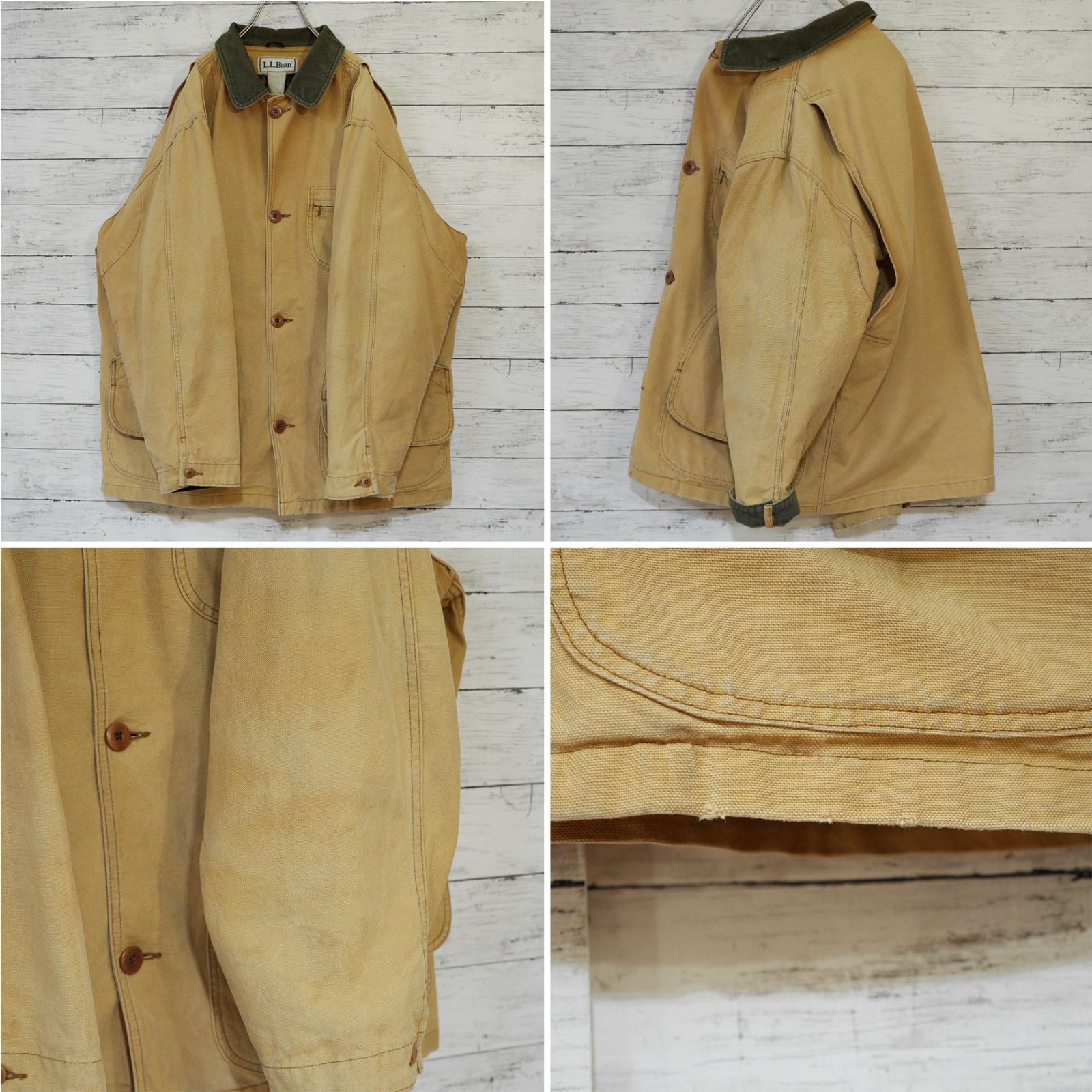 USA製 80s エルエルビーン L.L.Bean ダック地 コーデュロイ襟 