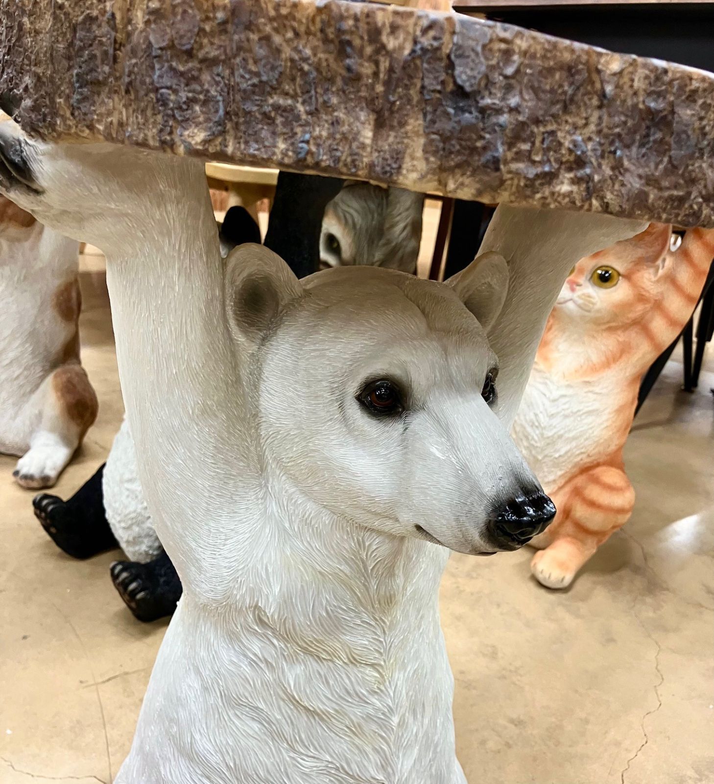 チンパンジー サイドテーブル ミニテーブル アニマル 動物 ソファ