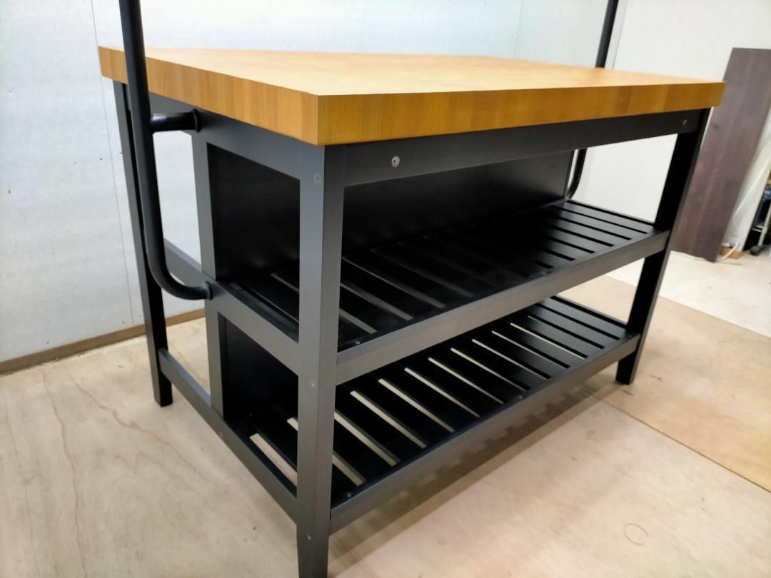 美品 IKEA イケア VADHOLMA ヴァドホルマ アイランドキッチン テーブル 