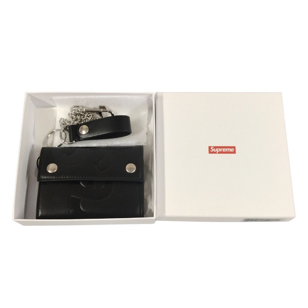 SUPREME シュプリーム 25AW Leather Chain Wallet レザー チェーン ウォレット ブラック 正規品 | 45089