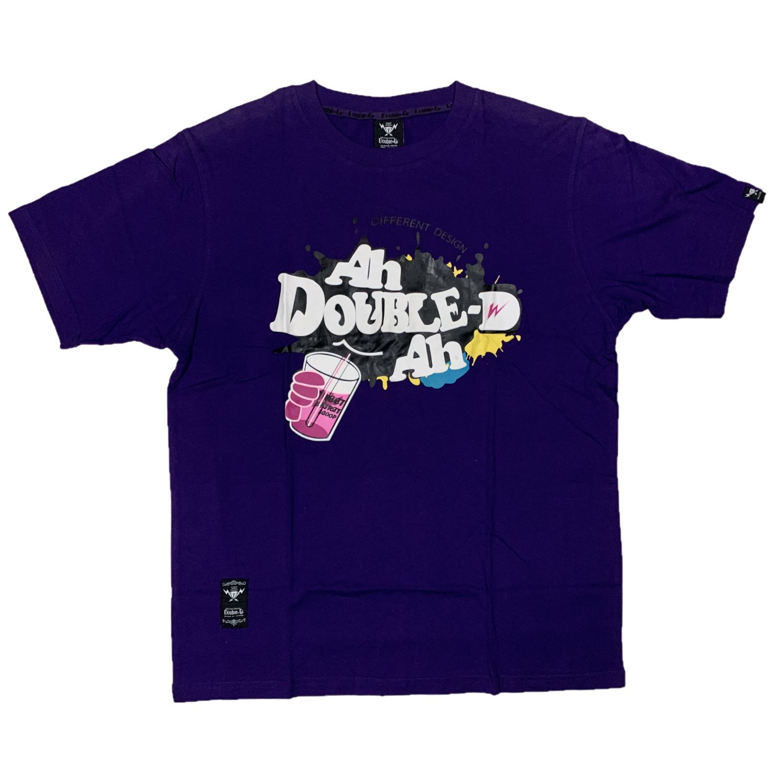 Double D ダブルディー Ah ジュース ブランドロゴ Tシャツ XL