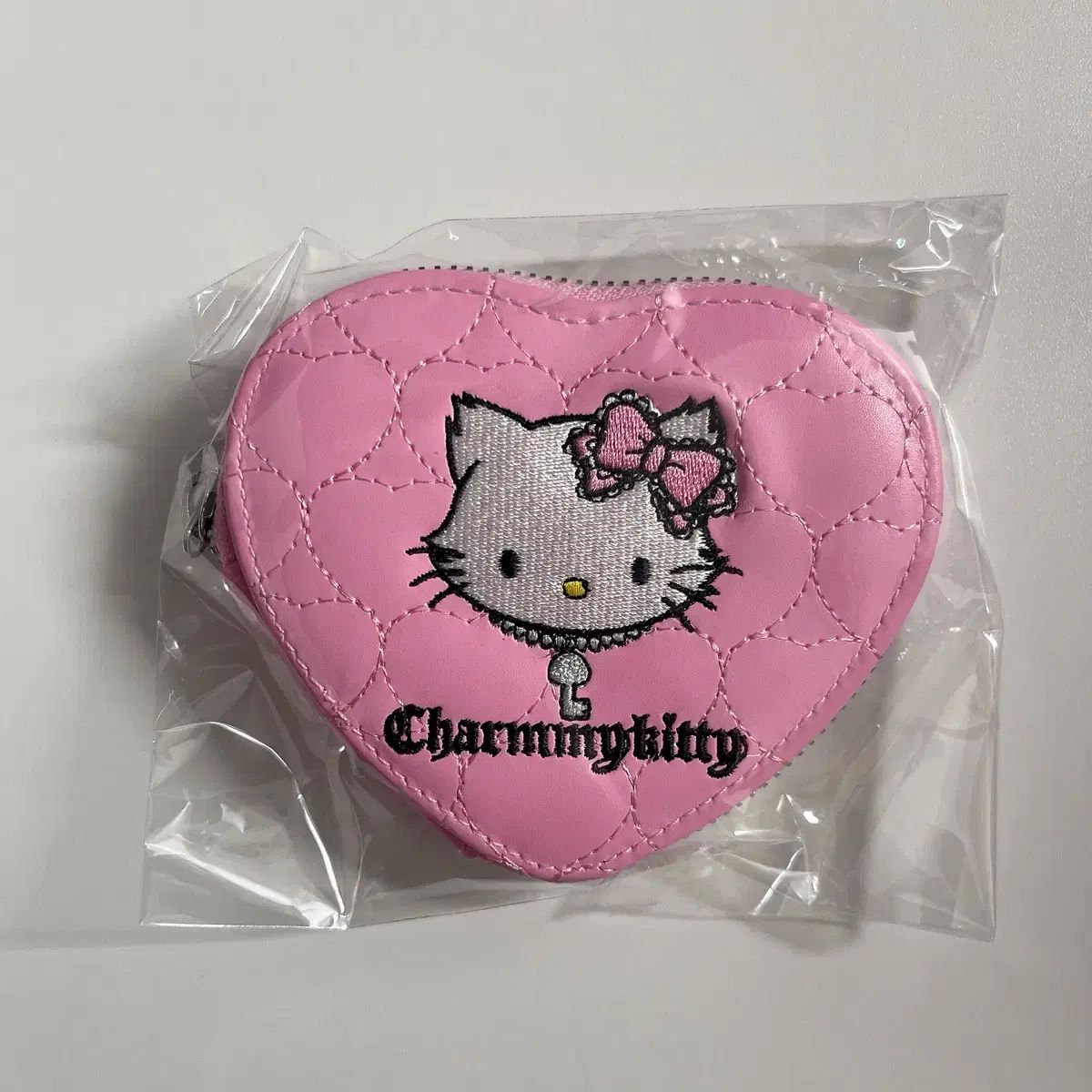 チャーミーキティ ピンク ハート キルティング コインケース