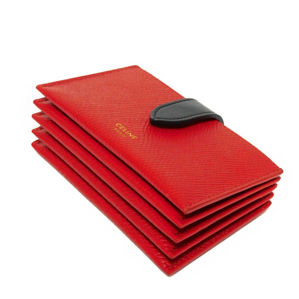 CELINE セリーヌ アコーディオン カードホルダー レッド