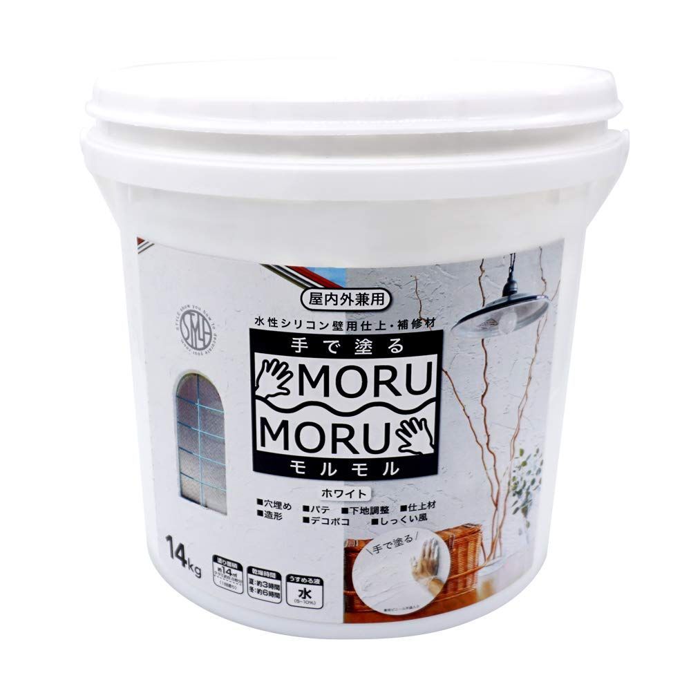 新着商品 塗料 STYLE ペンキ MORUMORU モルモル 14kg 水性 ニッペ つやなし 屋内外 4976124882548
