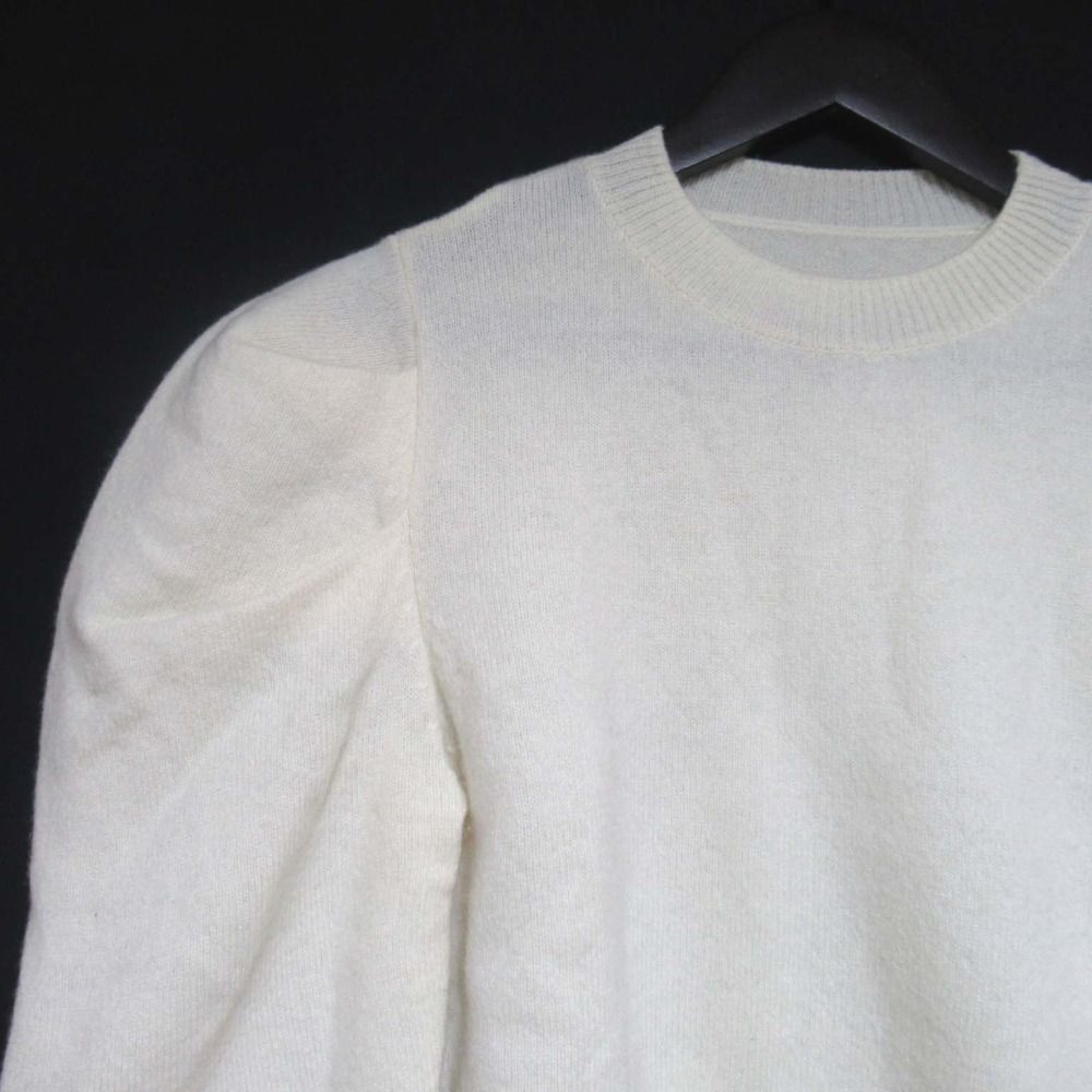 美品 Cygne シーニュ ウール 長袖 ポワン ニット セーター アイボリー レディース 古着 中古 美品 Cygne シーニュ ウール 長袖 ポワン ニット セーター