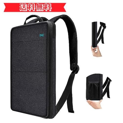 happy-shops15.6インチ_ピュアブラック ZINZ 超薄 拡張 15 15.6 16インチ PCバックパック ビジネスリュック USB充電ポート通勤 通学 旅行 パソコン バッグ (ピュアブラック)