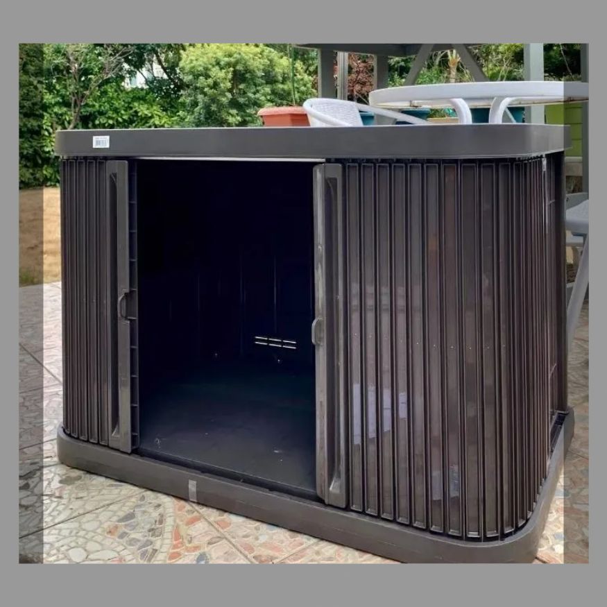 ベランダロッカー屋外ガーデン日除け雨除け工具棚和風屋外庭園収納整理棚