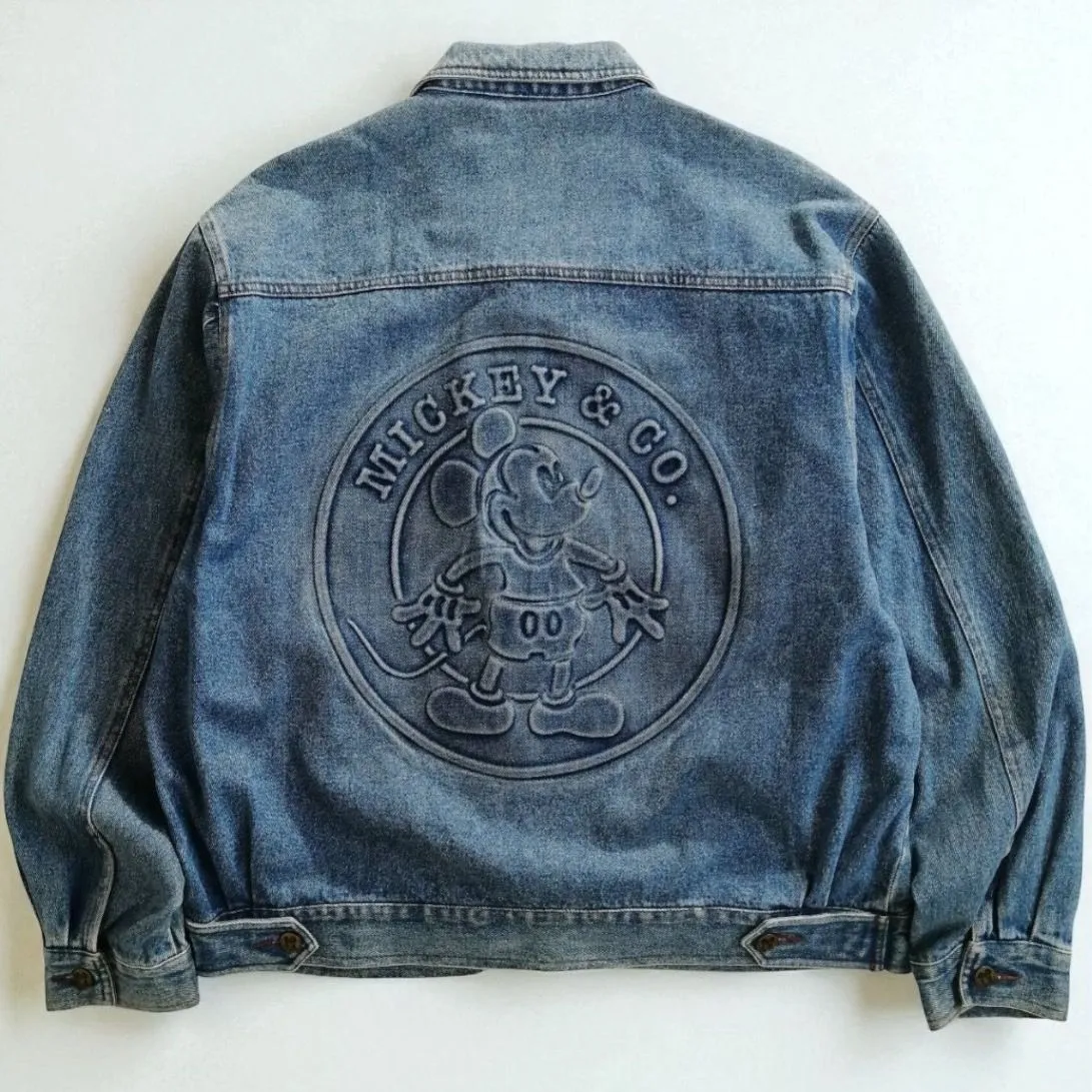 ディズニーＧジャンジャケット Desigual デニムジャケット gジャン ミッキーマウス バイカラー