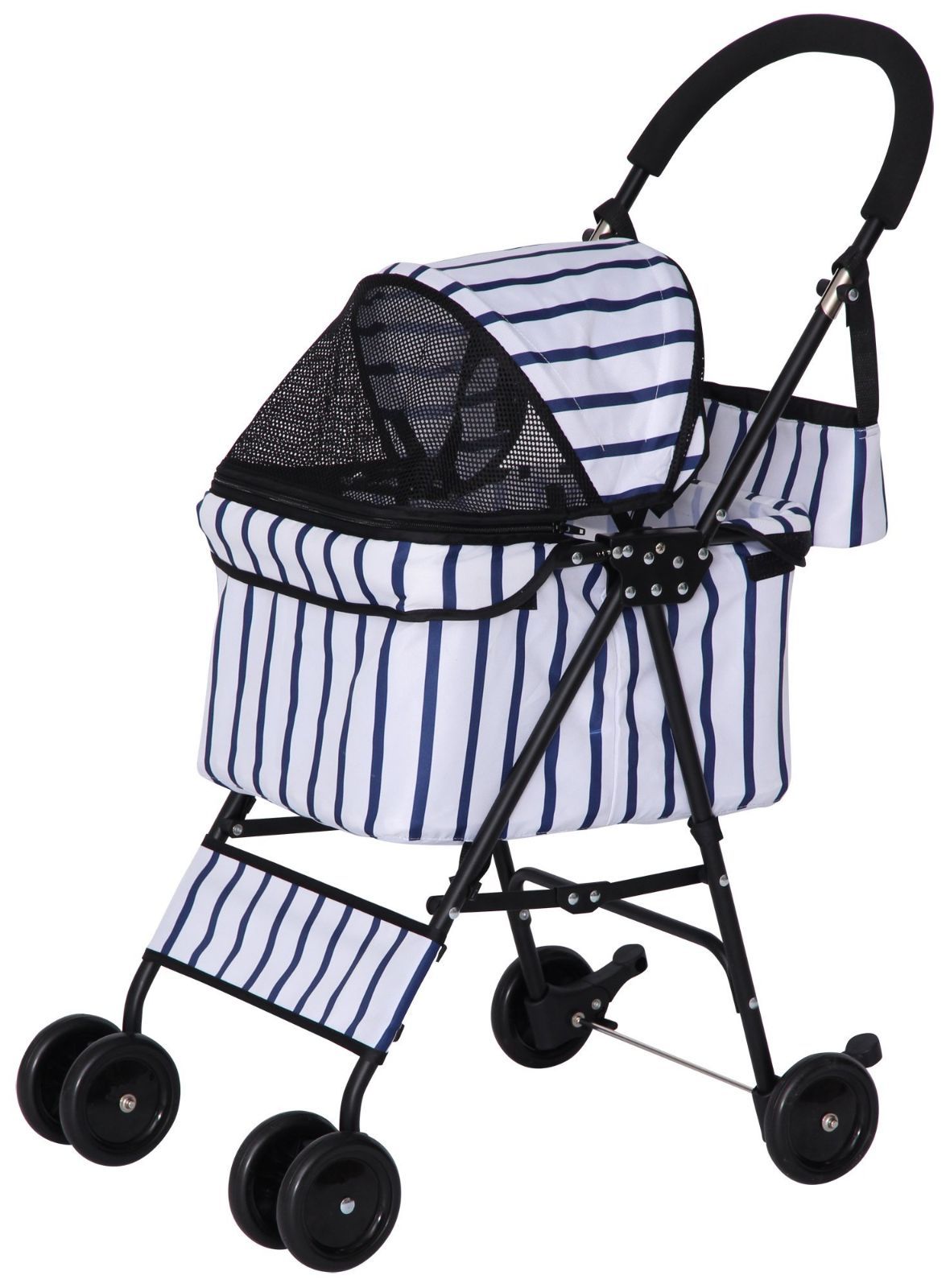 数量 折り畳み アイリスプラザ ミニペットカート 4輪 ストライプ