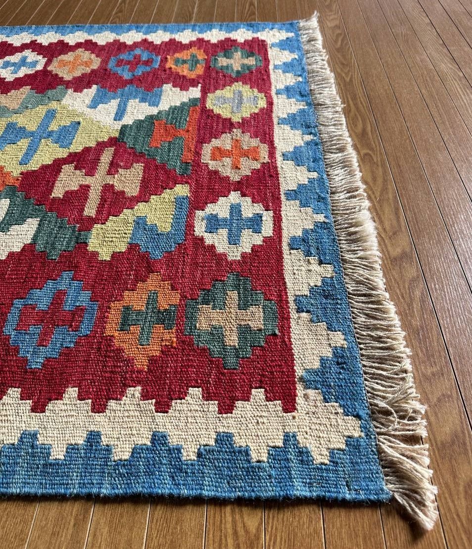 148×101】イラン直輸入☆シーラーズ産キリム・KILIM□2976-24-H 商品