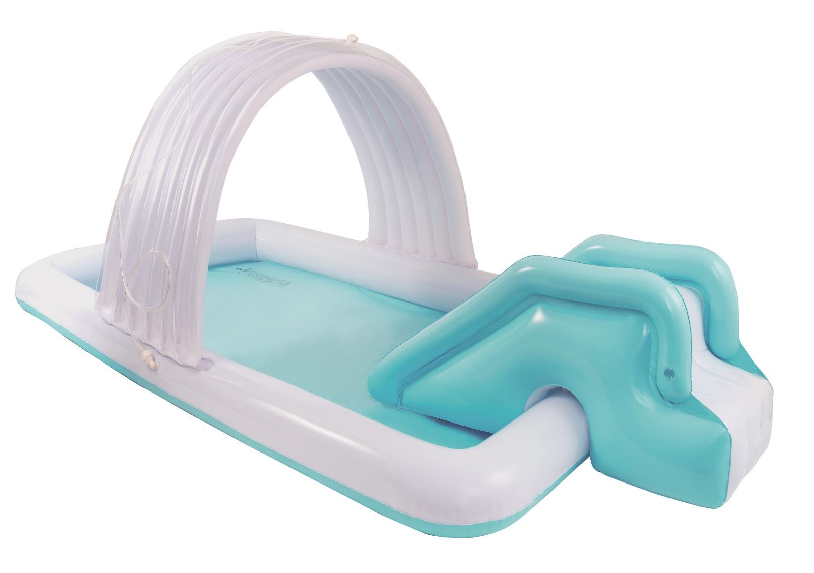 『特価』ビニールプール プール遊び プール ２４０×１５０ｃｍ 安全 スライダー付きサンシェードミストプール 東京ローソク リブライト