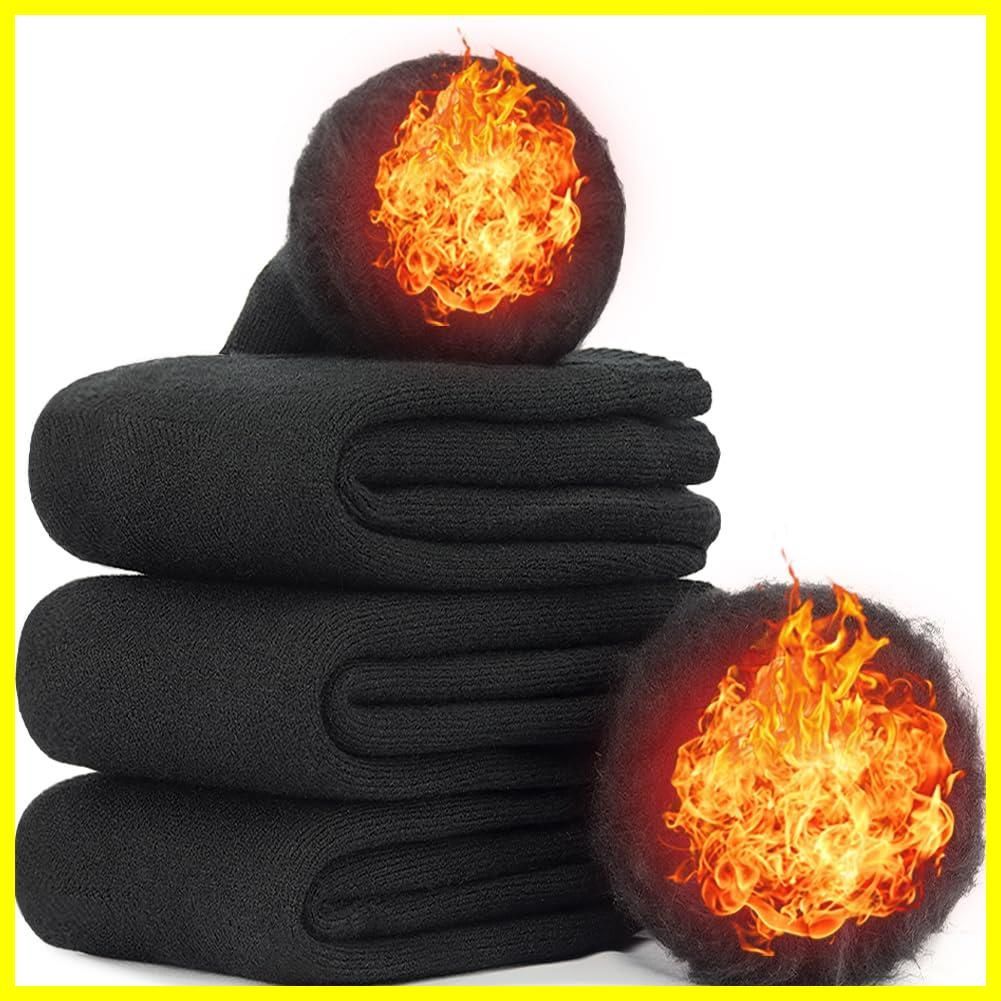 【人気商品】25-29 キャンプ 登山 3足-5足セット アウトドア 室内 伸縮性 耐久性 消臭 保温 防寒 厚手 冷え性対策 360蓄熱 防寒靴下 ウールソックス 【履いた瞬間から速暖・抗寒力max】【極厚雲感裏パイル・極暖38恒温】 冬 ソックス メ