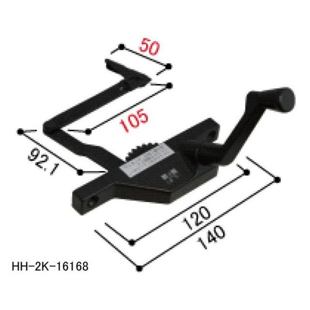 オペレーターハンドル 1個入り HH-2K-16167 HH-2K-16168 交換用 部品 YKK AP