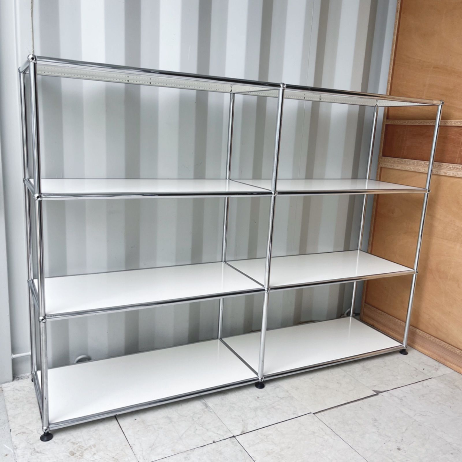 取付無料！USMハラー 2列3段 ピュアホワイトオープンシェルフ サイドボード✨ 取付無料！USMハラー 2列3段 ピュアホワイトオープンシェルフ サイド